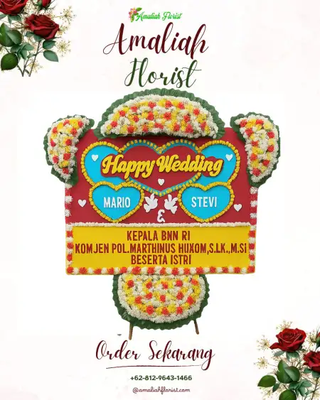 Papan Bunga Pernikahan Kepel
